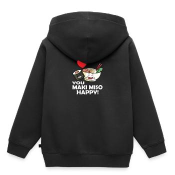 You maki miso happy Sushi Ramen Asiatische Küche - Kinder Premium Organic Hoodie - Schwarz - Hinten - AI Model Kid Male (0cm)
