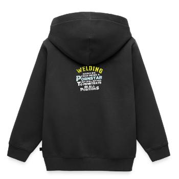 Schweißens-lustiger Geschenk-Schweißer - Kinder Premium Organic Hoodie - Schwarz - Hinten - AI Model Kid Male (0cm)