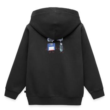 JE SUIS VOTRE PÈRE Disquette USB Drôle d'ordinateur - Sweat Premium à capuche enfant bio - noir - Dos - AI Model Kid Male (0cm)