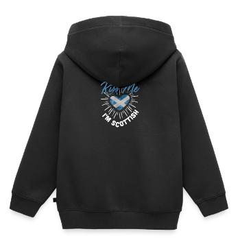 Embrasse-moi, je suis écossais Ecosse Highlands écossais - Sweat Premium à capuche enfant bio - noir - Dos - AI Model Kid Male (0cm)