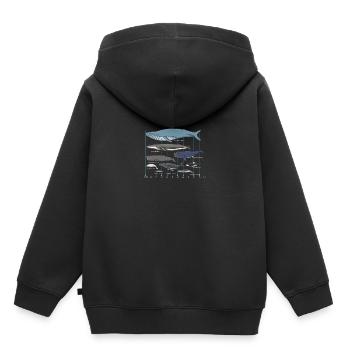 Espèces de baleines mammifères marins baleines - Sweat Premium à capuche enfant bio - noir - Dos - AI Model Kid Male (0cm)