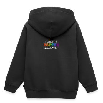 Geschafft Krippenabsolvent Krippe Kinderkrippe - Kinder Premium Organic Hoodie - Schwarz - Hinten - AI Model Kid Male (0cm)