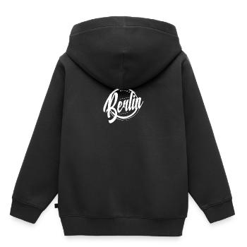 Conception de fan de football de Berlin pour les Berlinois - Sweat Premium à capuche enfant bio - noir - Dos - AI Model Kid Male (0cm)