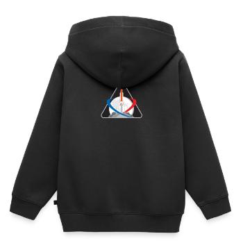 Mission d'exploration de la NASA Artemis Moon Space Rocket - Sweat Premium à capuche enfant bio - noir - Dos - AI Model Kid Male (0cm)