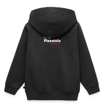 Le meilleur pizzaiolo ... c'est moi la pizza graphique - Sweat Premium à capuche enfant bio - noir - Dos - AI Model Kid Male (0cm)