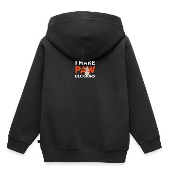 Je fais des choix de pattes, je fais de mauvais choix amoureux des chiens - Sweat Premium à capuche enfant bio - noir - Dos - AI Model Kid Male (0cm)