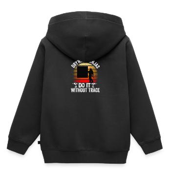 Trockenbauinstallateur Trockenbauer Trockenbaufertiger - Kinder Premium Organic Hoodie - Schwarz - Hinten - AI Model Kid Male (0cm)
