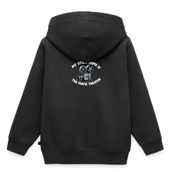 Critique de cinéma Cinéphile Cinéphile Amant Drôle Critique - Sweat Premium à capuche enfant bio - noir - Dos - AI Model Kid Male (0cm)