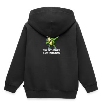 Durian Fruchtliebhaber Lustige Durio Zibethinus Männer - Kinder Premium Organic Hoodie - Schwarz - Hinten - AI Model Kid Male (0cm)