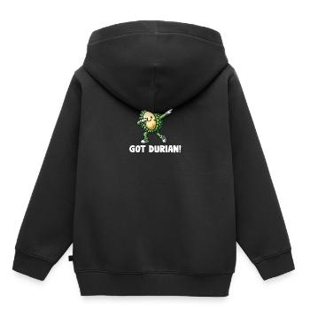 Durian Fruchtliebhaber Lustige Durio Zibethinus Männer - Kinder Premium Organic Hoodie - Schwarz - Hinten - AI Model Kid Male (0cm)