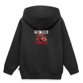 Neue Fahrschüler Mädchen Frauen Mutter Tochter - Kinder Premium Organic Hoodie - Schwarz - Hinten - AI Model Kid Male (0cm)