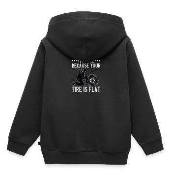 Pneu Guy Mécanicien Pneu Plat Changeur De Réparation Voiture - Sweat Premium à capuche enfant bio - noir - Dos - AI Model Kid Male (0cm)