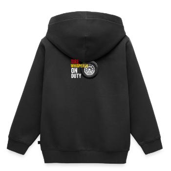 Pneu Guy Mécanicien Pneu Plat Changeur De Réparation Voiture - Sweat Premium à capuche enfant bio - noir - Dos - AI Model Kid Male (0cm)