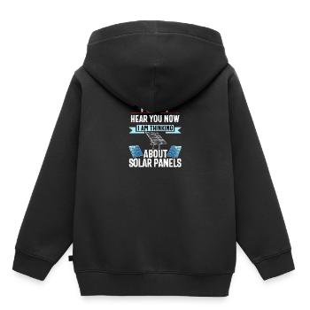 Solar Panel Installer Technician Men Renewable - Kids Premium Organic Hoodie - black - Back - AI Model Kid Male (0cm)