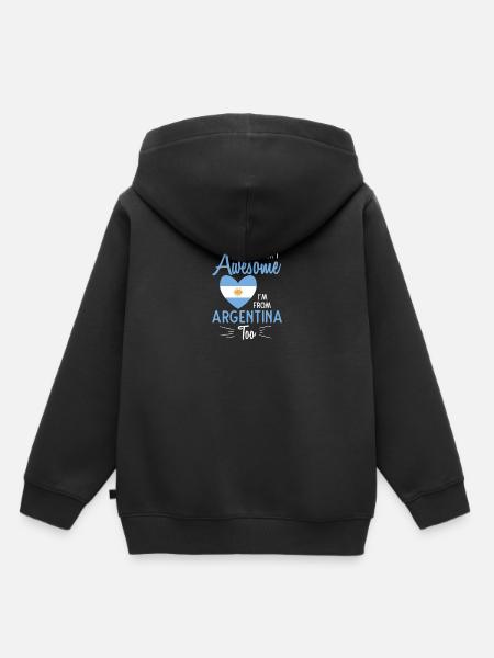 Lustiger argentinischer Spruch drucken - Kinder Premium Organic Hoodie - Schwarz