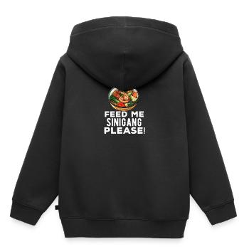 Philippines Philippines Femmes Hommes Cuisine philippine - Sweat Premium à capuche enfant bio - noir - Dos - AI Model Kid Male (0cm)