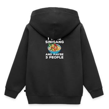 Philippines Philippines Femmes Hommes Cuisine philippine - Sweat Premium à capuche enfant bio - noir - Dos - AI Model Kid Male (0cm)