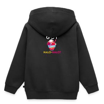 Philippines Philippines Femmes Hommes Cuisine philippine - Sweat Premium à capuche enfant bio - noir - Dos - AI Model Kid Male (0cm)