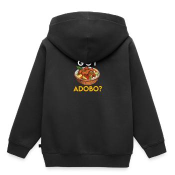 Philippines Philippines Femmes Hommes Cuisine philippine - Sweat Premium à capuche enfant bio - noir - Dos - AI Model Kid Male (0cm)