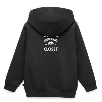 No One Should Live In A Closet Pride LGBT Gift - Kids Premium Organic Hoodie - black - Back - AI Model Kid Male (0cm)