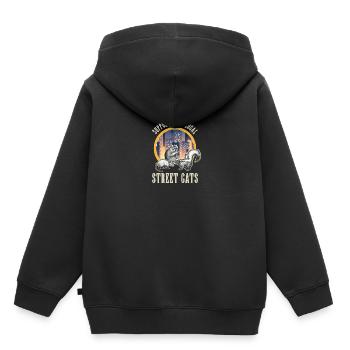 Straßenkatzen-Geschenk, stützen Ihre lokale Straßenkatze - Kinder Premium Organic Hoodie - Schwarz - Hinten - AI Model Kid Male (0cm)