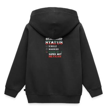 Beziehungsstatus Super Hot Mexikaner genommen - Kinder Premium Organic Hoodie - Schwarz - Hinten - AI Model Kid Male (0cm)