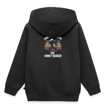 Ne plaisantez pas avec le graphique Honey Badger en colère - Sweat Premium à capuche enfant bio - noir - Dos - AI Model Kid Male (0cm)