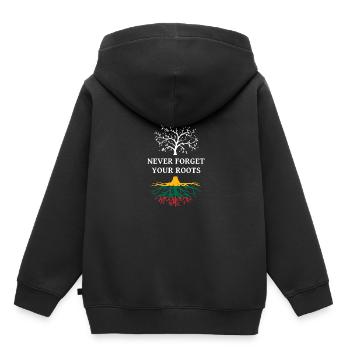 Litauen Litauische Wurzeln - Kinder Premium Organic Hoodie - Schwarz - Hinten - AI Model Kid Male (0cm)