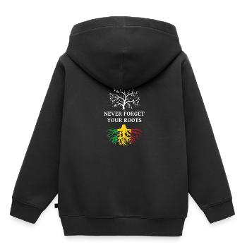 Mali Never Forget Your Roots - Kinder Premium Organic Hoodie - Schwarz - Hinten - AI Model Kid Male (0cm)