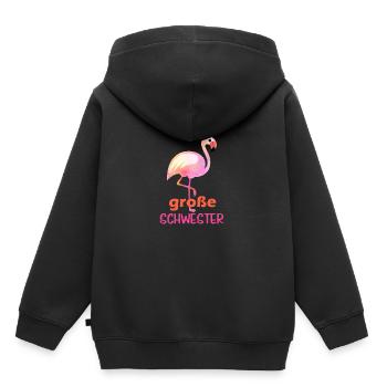 big sister pelican - Kids Premium Organic Hoodie - black - Back - AI Model Kid Male (0cm)