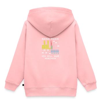 Keine Panik | Deejay, Mischpult - Kinder Premium Organic Hoodie - Rosa - Hinten - AI Model Kid Female (0cm)