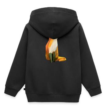 Red Fox LowPoly - Kids Premium Organic Hoodie - black - Back - AI Model Kid Male (0cm)