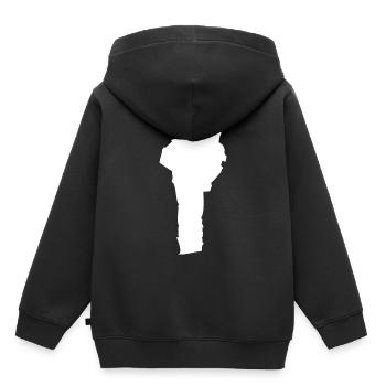 Drapeau de carte Bénin - Sweat Premium à capuche enfant bio - noir - Dos - AI Model Kid Male (0cm)