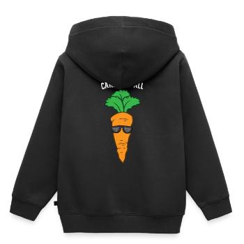 Carotte - Je ne carotte pas du tout - Sweat Premium à capuche enfant bio - noir - Dos - AI Model Kid Male (0cm)