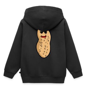 Erdnuss Nuss Kinder Kind Nuss Kleinkind Baby - Kinder Premium Organic Hoodie - Schwarz - Hinten - AI Model Kid Male (0cm)