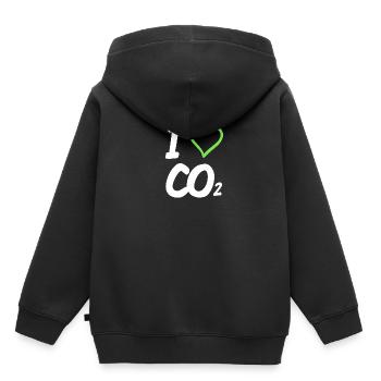 I love Co2 Anti Grüne Demonstration - Kinder Premium Organic Hoodie - Schwarz - Hinten - AI Model Kid Male (0cm)