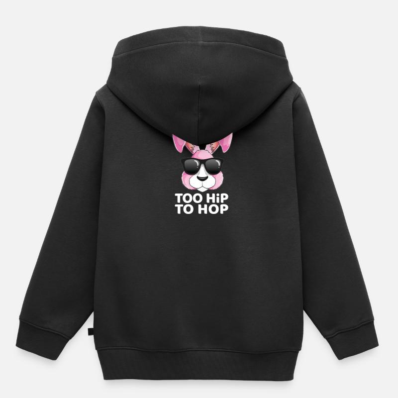Rabbit Easter Rabbit Teeth Easter - Kids Premium Organic Hoodie - black