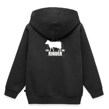 Herr der Rinder - Kinder Premium Organic Hoodie - Schwarz - Hinten - AI Model Kid Male (0cm)
