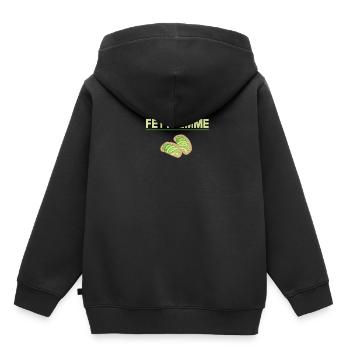 Fettbemme Ostdeutsche Spezialität - Kinder Premium Organic Hoodie - Schwarz - Hinten - AI Model Kid Male (0cm)