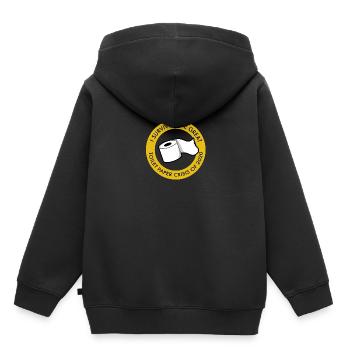 J'ai survécu à la grande crise du papier hygiénique (Corona) - Sweat Premium à capuche enfant bio - noir - Dos - AI Model Kid Male (0cm)