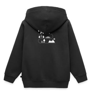 camping - Kids Premium Organic Hoodie - black - Back - AI Model Kid Male (0cm)