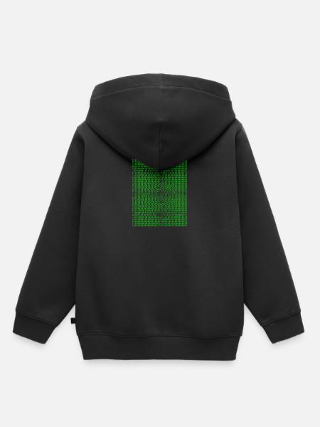 Matrix aus Zahlen - Hacker - Kinder Premium Organic Hoodie - Schwarz
