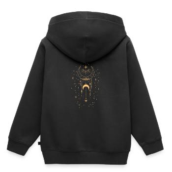 Mystischer Mond Spiritualität - Kinder Premium Organic Hoodie - Schwarz - Hinten - AI Model Kid Male (0cm)