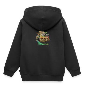 Die wunderschöne Tierwelt - Kinder Premium Organic Hoodie - Schwarz - Hinten - AI Model Kid Male (0cm)