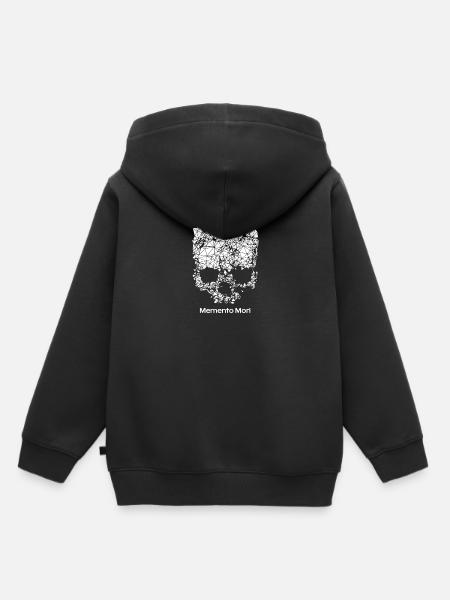Memento Mori - Sweat Premium à capuche enfant bio - noir