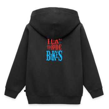 J'aime faire du vélo - Sweat Premium à capuche enfant bio - noir - Dos - AI Model Kid Male (0cm)