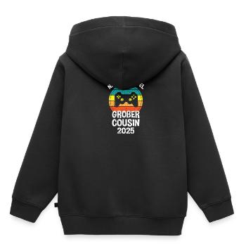Großer Cousin 2025 Nächstes level gamer - Kinder Premium Organic Hoodie - Schwarz - Hinten - AI Model Kid Male (0cm)