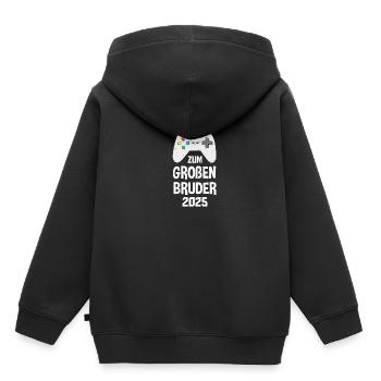 großer bruder 2025 gamer - Kinder Premium Organic Hoodie - Schwarz - Hinten - AI Model Kid Male (0cm)