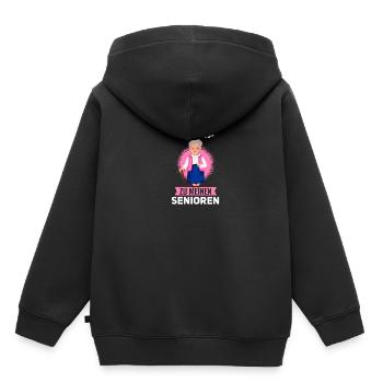 Keine Zeit ich muss zu meinen Senioren - Kinder Premium Organic Hoodie - Schwarz - Hinten - AI Model Kid Male (0cm)