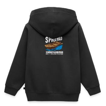 Cooles Spreewald Ostdeutschland Design - Kinder Premium Organic Hoodie - Schwarz - Hinten - AI Model Kid Male (0cm)